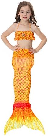 Koveinc Kids Sparkle Mermaid Tail Monofin Swimmable Swimwear Ten Optional Color