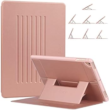 ZtotopCase for iPad 9.7 2018/2017,Strong Magnetic Stand Folio Case with Auto Wake/Sleep,Pencil Holder and Multiple Viewing Angle,Soft Back Cover Protective for iPad 5th/6thGeneration/Air 2,Rosegold