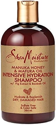 SHEA MOISTURE Manuka Honey & Mafura Oil Intensive Hydration Shampoo silicone and sulphate free shampoo for dry damaged hair 384 ml
