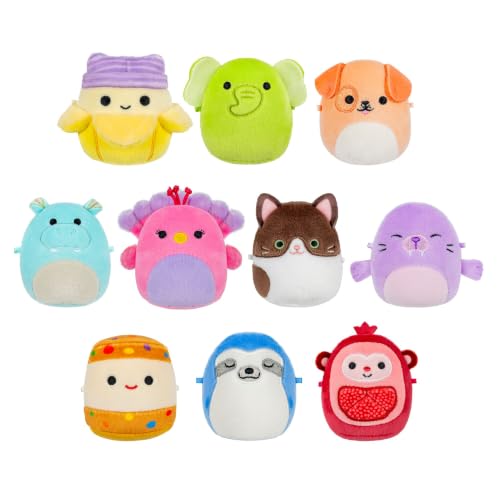 Pack de 10 Peluches Micromallows Original Squishmallows - Peluches de 6 cm