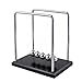 Carejoy Newton's Cradle, Newton's Cradle Balance Balls with Metal Balance Ball and Black Wooden Base accompany Your Child’s Grown-Up
