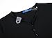 Aiyino Mens Summer Casual V-Neck Button Cuffs Cardigan Short Sleeve T-Shirts L Black