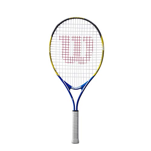 Wilson-WRT20330U-US-Open-25-Raqueta-de-Tenis-para-ninos-y-jovenes-AzulAmarillo-para-ninos-con-Altura-de-130-cm-a-145-cm