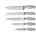 Barbestar 6 Piece Premium Class Stainless Steel Sharp Kitchen Knife Set with Block (5 Knives Plus and Acrylc Stand)