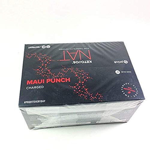 Pruvit Keto//OS NAT CHARGED, BHB Salts Ketogenic Supplement - Beta Hydroxybutyrates Exogenous Ketones for Fat Loss, Workout Energy Boost Through Fast Ketosis. 20 Sachets (Maui Punch)