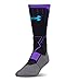 Under Armour Mens UA Basketball Curry Crew Black/Grape Purple/Meridian Blue LG 10-13 (Men's Shoe 9-12.5)