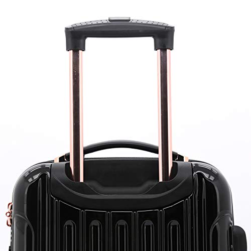 kensie Women's Alma Hardside Spinner Luggage,TSAApproved, Metallic
