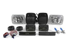 Amazon.com: 1994-1995 Jeep Wrangler YJ SMOKE TAIL + HALO ... headlight wiring for 1994 jeep wrangler 