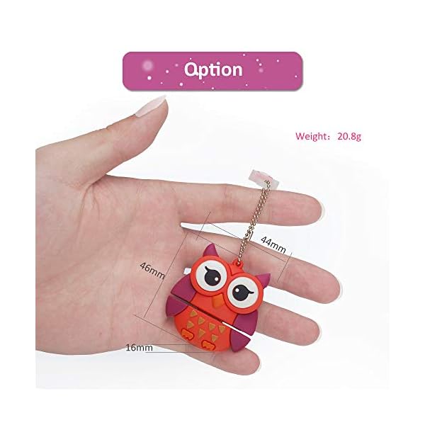 5 Stück 16GB USB-Stick, BorlterClamp Speicherstick mit Niedlichen Tiermustern, Geschenk für Studenten und Kinder – Bild 4
