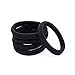 Miuance Elastic Hair Ties Hair Ties Bands Rope No Crease Elastic Fabric Large Cotton Stretch Ouchless Ponytail Holders, 50 pcs(1 PACK BLACK)