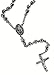 Catholic Stainless Steel Rosary Beads 18 Inches Necklace with Crucifix and Unique Miraculous Virgin Medal (18 Inches)