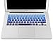 MOSISO Keyboard Cover with Pattern Compatible with MacBook Pro 13 inch, Pure Light Blue & Deep Blue