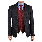 Epoint EGD1B02C-M Red Black Paisley Vest Microfiber