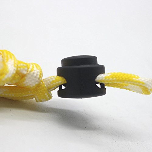 PCTC Adjustable Cannon Sony Nikon Camera Safety Hand Grip Wrist Strap 550 Paracord Bracelet for Digital Camera Mirrorless Compact System DSLR Cameras, Binoculars and Other Hand Held Items yellow+white