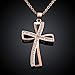 Cos2be Cubic Zirconia Faith Hope Love Cross Pendant Necklace,18