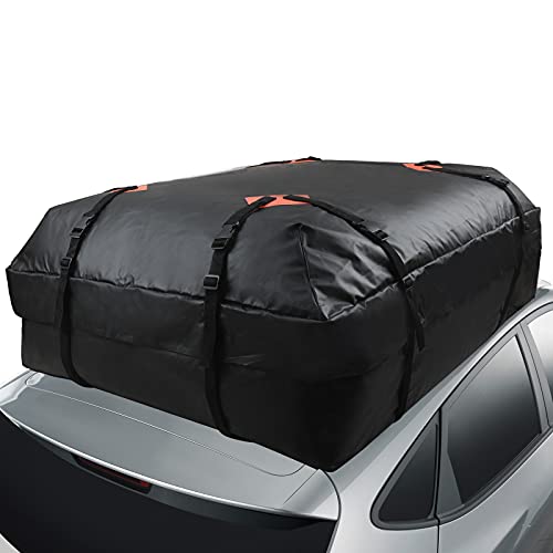 Kcyerz 車用ルーフバッグ 防水 大容量 425L ルーフキャリアバッグ ルーフキャリアボックス ５００デニール 荷物入れ 収納 防水 防雨 アウトドア キャンプ 普通車 SUV車 耐久性 防水性 車載 防雪 汎用 旅行 収納バッグ カーバッグ 天井収納 屋根バッグ 折りたたみ 折り畳み