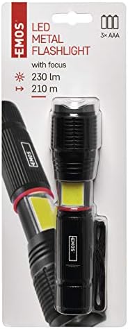 P3111 - Lanterna LED (Alumínio, 230 lúmens, foco ajustável, luz lateral LED COB)