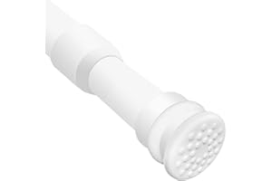 QILERR Short Tension Curtain Rods 16 to 28 Inches,Heavy Duty Spring Tension Rods,Adjustable Pressure Extension Rods Closet Ro