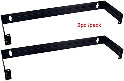 eSecure 2PC Pack 1U Mounting Hinge for 12/24 Port Patch Panel - Wall Mount Bracket for Data Network or Phone Terminations