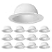 [12-Pack] PROCURU 6" White Baffle Metal Recessed Can Light Trim - for BR30/38/40, PAR30/38/40 LED, Incandescent, CFL, Halogen (White (12-Pack))