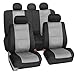 FH Group FB083115 Neoprene Seat Covers (Gray) Full Set with Gift – Universal Fit for Cars Trucks and SUVs