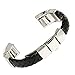 For Fitbit Alta Bands, bayite Leather Bands Black Leather Cord Braided 5.5