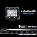 Lightfox 8Pcs 18W 4Inch Spot LED Light Bar CREE LED Pod Fog Lights Square Cube Jeep Driving Work Lamp for Offroad Truck 4WD SUV ATV UTV Daytime Running Light Waterproof, 2 Years Warranty