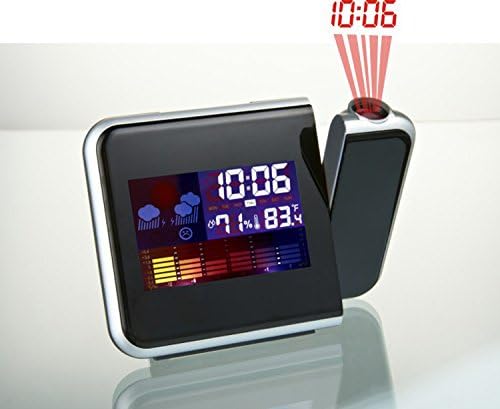 LBRNO Colorful Multifunctional Digital Laser Projection Weather Station LCD Clock