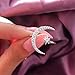 Yuren Opening Ring Crescent Shape Rhinestone Finger Band Half Moon Sun Star Artificial Diamond Inlay Engagement Ring (Silver)