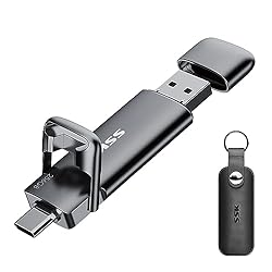 SSK 256GB Dual USB C Flash Drive, 2-in-1 Type