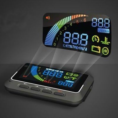 Amazon ヘッドアップディスプレイ Obd2連動 フロントガラスにスピードメーターを投影 近未来型モニター Hud 地球dr オンダッシュ モニター 車 バイク