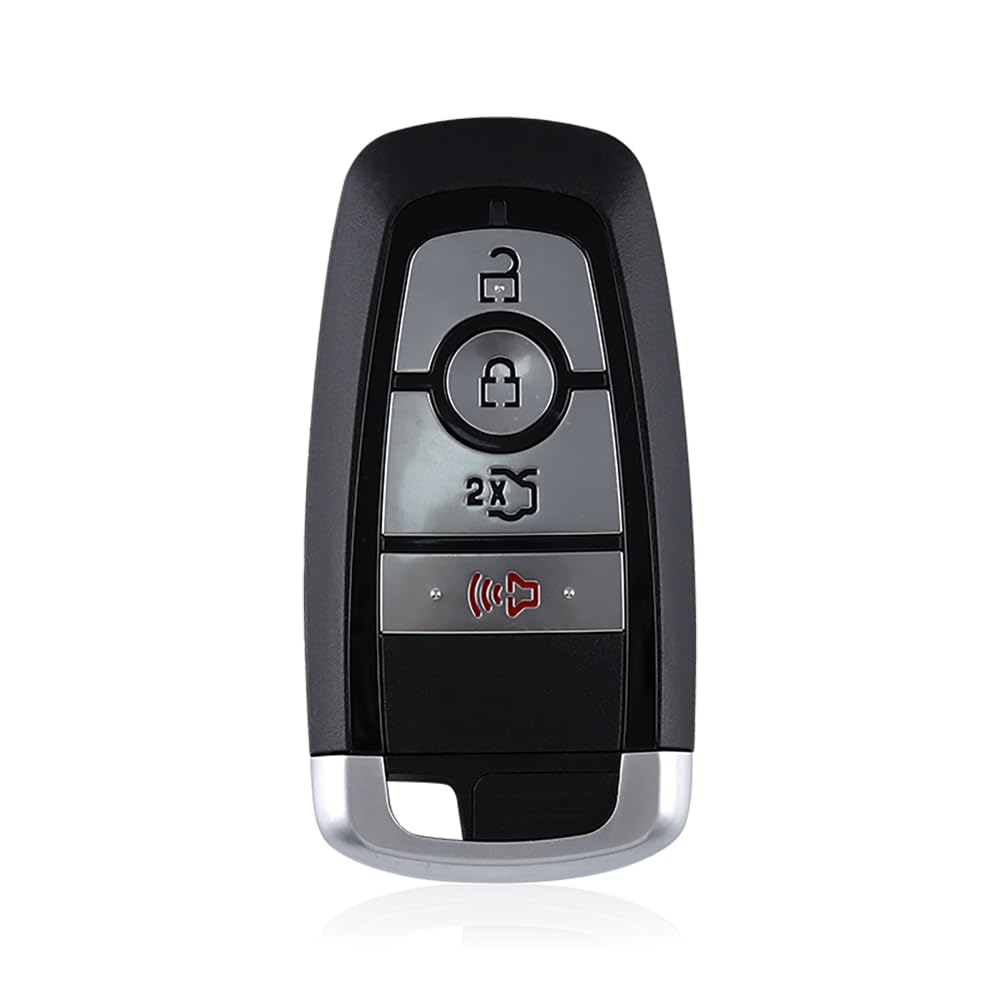 Photo 1 of ABUDU fit for 2017-2022 Ford Fusion/Expedition/Edge Smart Key Remote Key Fob 315MHz 49 Chip 3+1 Buttons Sedan Red Panic Button FCC ID: M3N-A2C93142300 / M3NA2C93142300