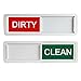 Nano Shield Dishwasher Magnet Clean Dirty Sign, 2021 New Design Decorative Dishwasheer Indicator Slidee Reminder with Sticky Tab Adhesion, Slide Signs Cool Kitchen Gadgets - White