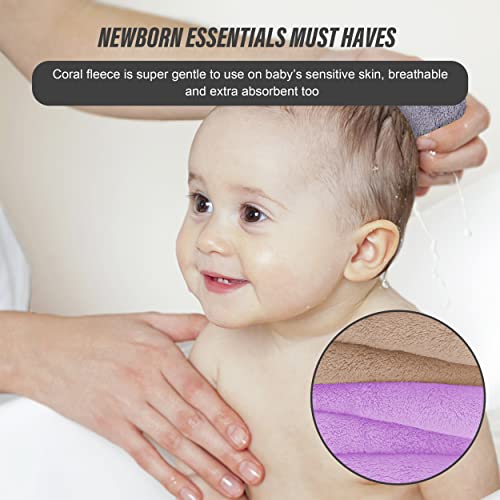 Ultra Soft 24 Pack Baby Washcloths 10x10 Inches Coral Fleece Extra