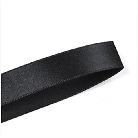 BLACK Single Face Satin Ribbon Roll Choose Size 1/4", 3/8", 5/8", 7/8", 1-1/2" - Polyester (1/4" - 100 YARDS)