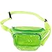 LYB FASHION Translucent Holographic Fanny Pack Solid Color Waist Polyurethane (Clear Green 005S)