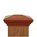 4x6 Post Cap | Cedar Color New England Pyramid Style Square Top for Outdoor Fences, Mailboxes & Decks, by Atlanta Post Caps