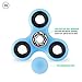 Green Glow in the Dark Fidget Spinner Light up Gadget - Blue in Daylight - Spins Up to 3 Minutes - Ideal Pocket Toy Gift for Boys, Girls, Kids, Teens, and Adults - Figit Focus Stress-Relief