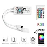 Magic Hue WiFi RGB Controller for LED Light Strips, Android and iOS Free App WiFi Control Box, Compatible with Alexa & Google Assistant, Comes with 24 Keys Remote Control