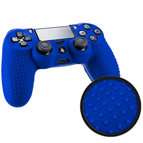 Playstation 4 STUDDED Controller Skin by Foamy Lizard ® ParticleGrip Premium Protective Anti-slip Silicone Grip Case Cover for PS4 Controller (Electron - Blue) Playstation 4 STUDDED Controller Skin by Foamy Lizard ® ParticleGrip Premium Protective Anti-slip Silicone Grip Case Cover for PS4 Controller (Electron - Blue)