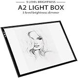 HSK A2 LED Artist tracing Light Box Copy Table, Adjustable High Brightness Light Pad for Tatto Drawing, Sketching, Animation,Diamond Painting Accessories