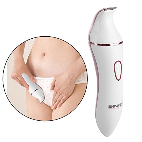 Sminiker Professional Womens Electric Razor 4 in 1 Ladies Electric Shaver Cordless Rechargeable Wet/ Dry Electric Razor for Women Waterproof Body Hair Bikini Trimmer + Manicure Set (White)