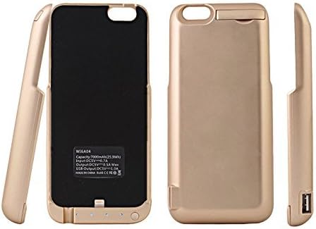 Lanyos Battery Case High Capacity 10000mAh Portable Power Bank Protective Charger Case for iPhone 6 Plus/7Plus, (5.5inch) -Gold