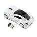 Usbkingdom Cool Sport Car Shaped 2.4GHz Wireless Mouse Optical Cordless Mice with USB Receiver for PC Laptop Computer 1600DPI 3 Buttons White