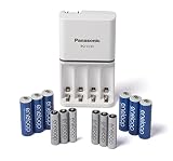 Panasonic K-KJ55MBS66A eneloop Power Pack; 6AA, 6AAA, and Advanced Battery 3 Hour Quick Charger (Battery Color May Vary)