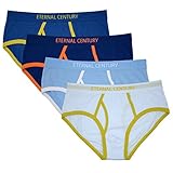 Eternal Century Men's 4-Pack Cotton Stretch Briefs With Fly Assorted