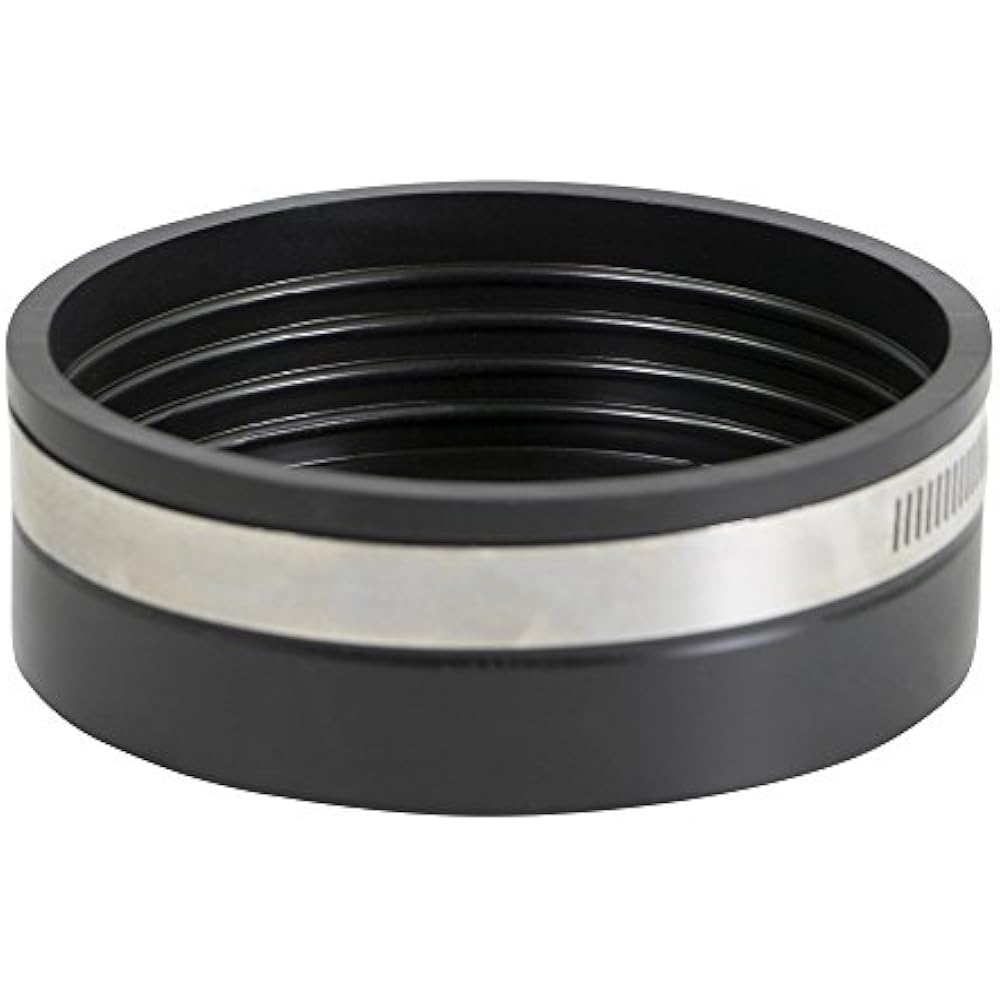 1750 Flexible Pipe Fittings PVC Cap With Stainless Steel Clamps, 5