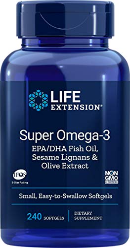 ایگرد | قیمت و خرید Life Extension Super Omega-3 Plus EPA/DHA Fish Oil,  Sesame Lignans \u0026 Olive Extract - Heart Health \u0026 Brain Support Supplement -  Easy-to-Swallow - Gluten-Free, Non-GMO - 240