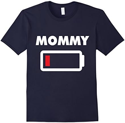Men's Mommy Battery Empty shirt -  Mom and Son matching Outfits 1 XL Navy