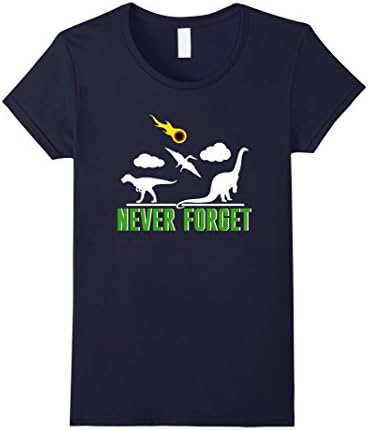 Womens Asteroid Collision T shirt Never Forget Dinosaurs T Shirt Large Navy